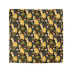 Duvet Cover - Golden Egyptian Cats with Pharaonic Headpieces Amidst Lush Palms and Lotus Flowers in an Exotic and Vibrant Scene