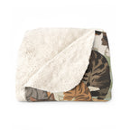 Sherpa Blanket - A Densely Packed Gathering of Adorable Felines Featuring a Wide Range of Breeds and Playful Expressions in Close Proximity