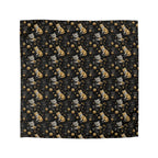 Duvet Cover - Assorted Cute Kittens with Colorful Yarn Balls and Paw Prints on a Black Backdrop