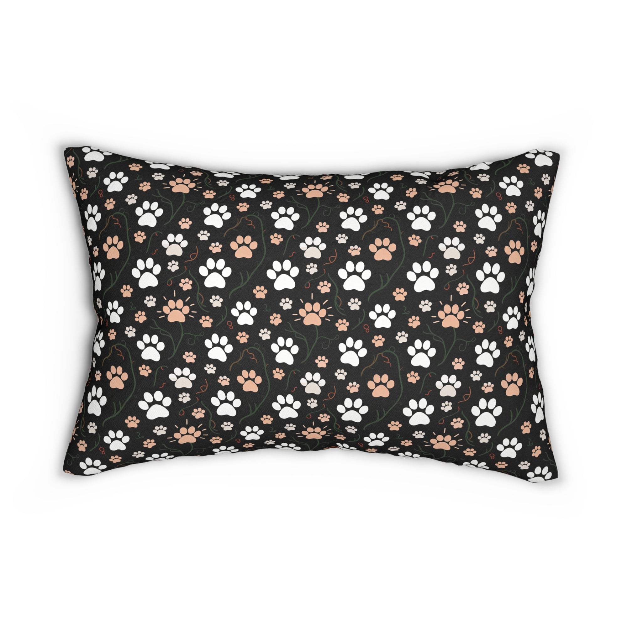 Indoor Lumbar Pillow - Ancient Egyptian Felines with Hieroglyphs and Colorful Borders Adorn this Playful and Culturally Rich Cat Pattern